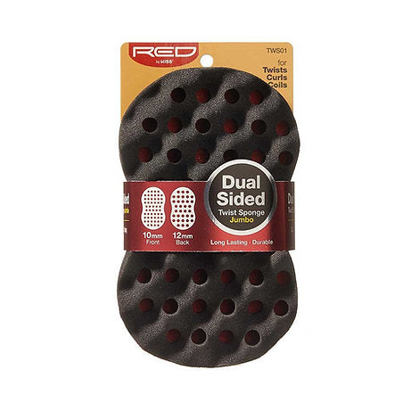RED by Kiss Dual Sided Styling Sponge Brush – For Defined Coils & Curls (TWS01)