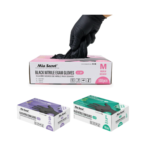 Mia Secret Nitrile Black Glove