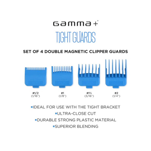 Gamma+ Dub Magnetic Tight Clipper Guards - Cyan Blue