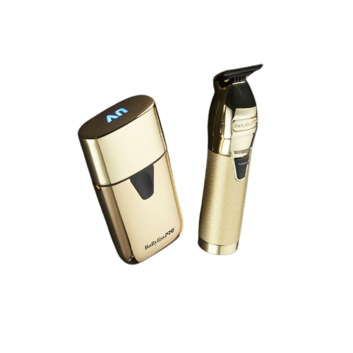 BaBylissPRO Limited Edition GoldFX Trimmer & UV Single Foil Shaver Set