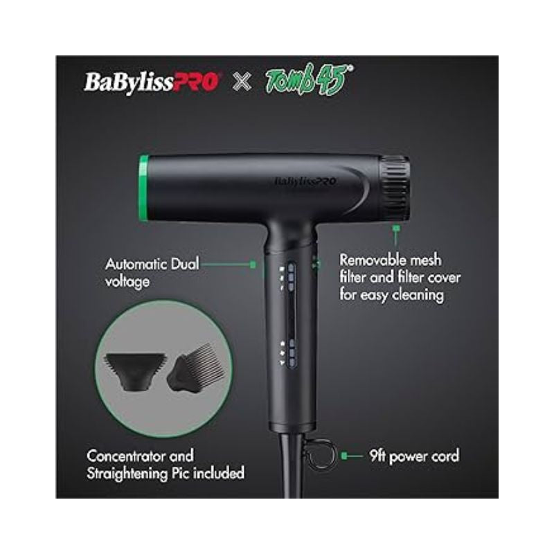 BaBylissPRO x Tomb45 Professional Nano Light Ionic Dryer