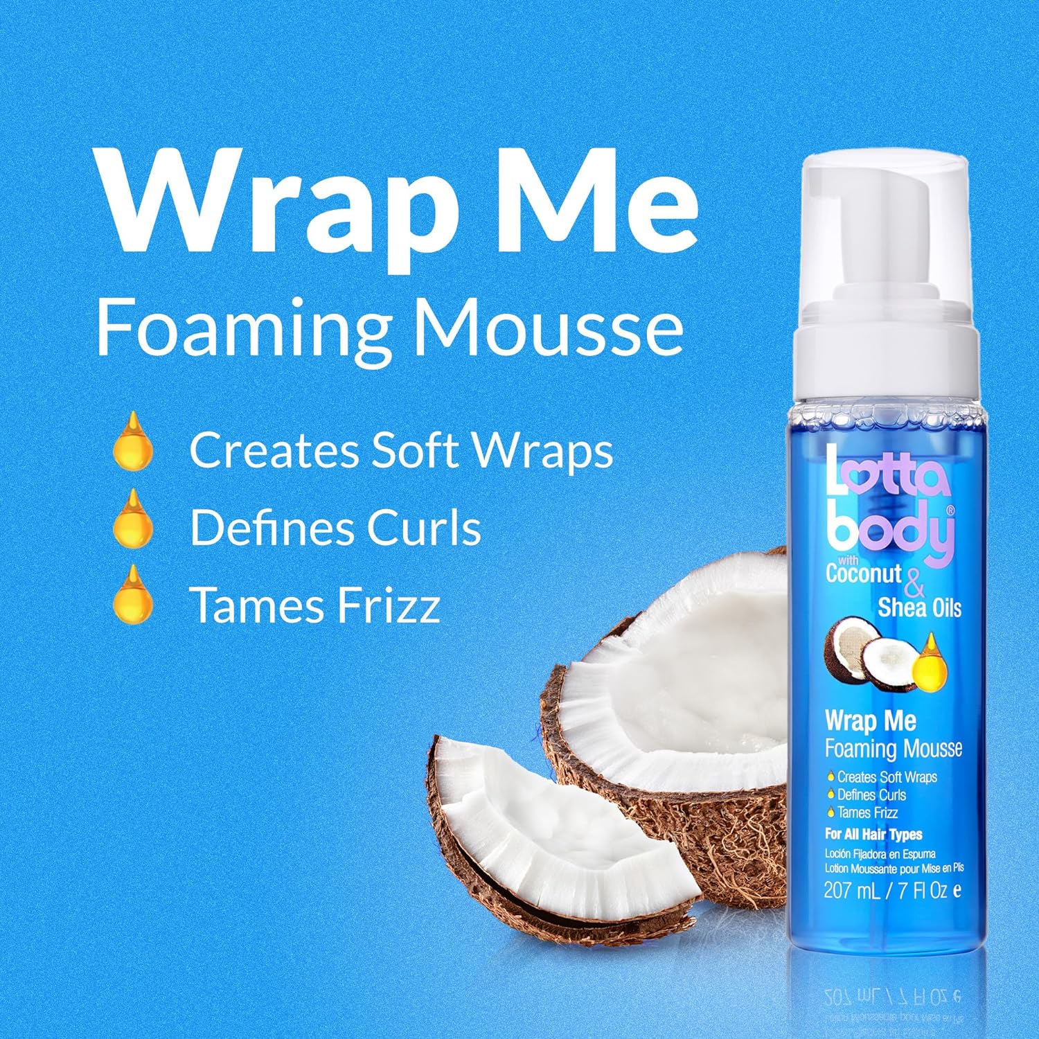 Lotta Body Coconut & Shea Oils Foaming Mousse 7oz