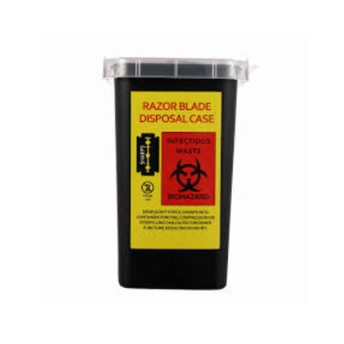 Sharps Disposal Container for Salon Use – Black, Compact & Secure